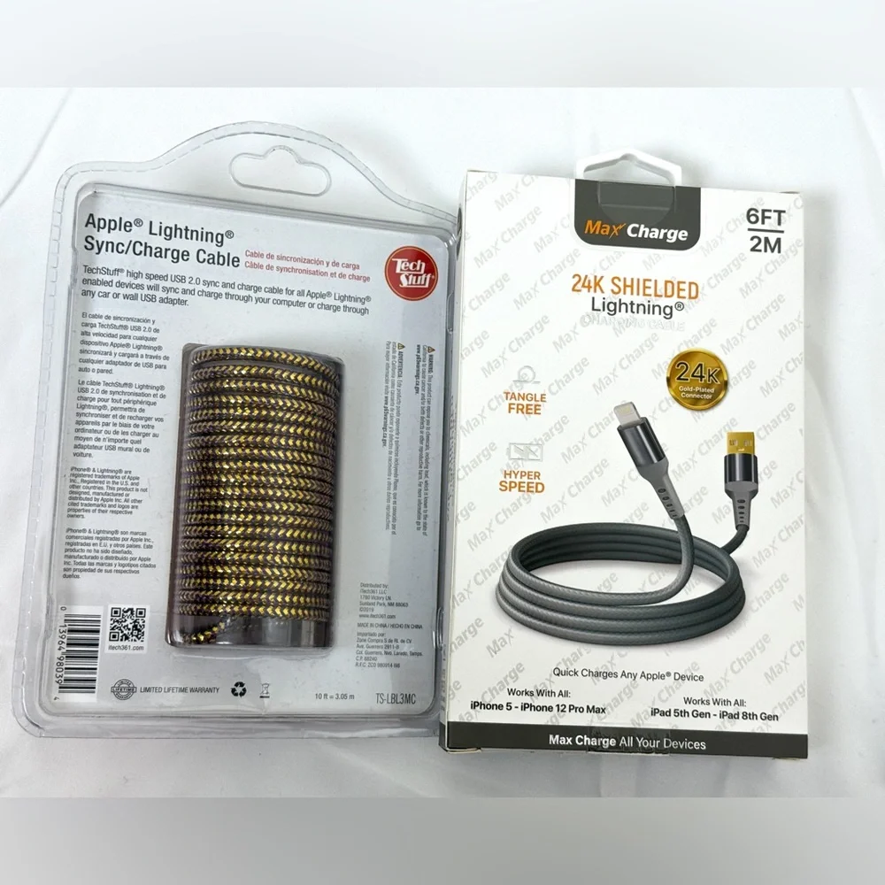 iPhone Lightning USB-A chargers Bundle